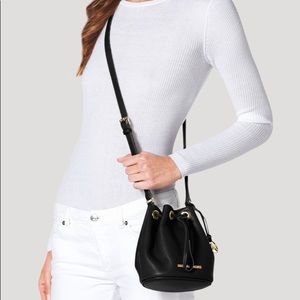 Michael Kors black bucket bag